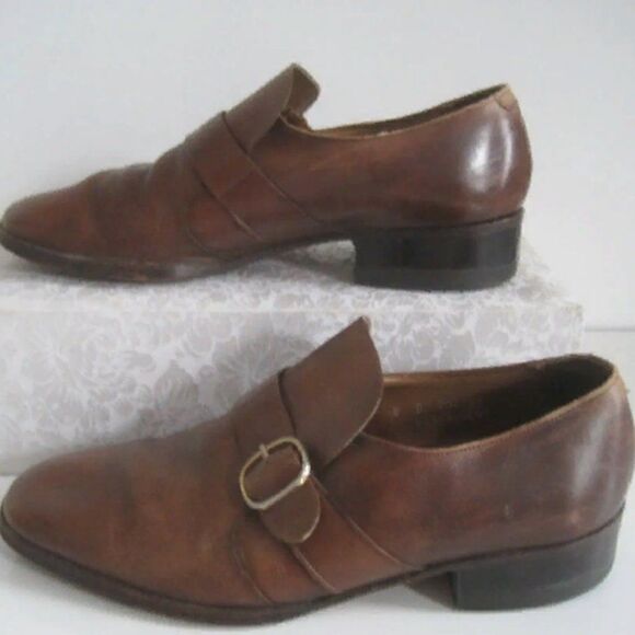 FLORSHEIM Vintage Shoes Mens Size 8 D Brown Leather - Picture 1 of 9